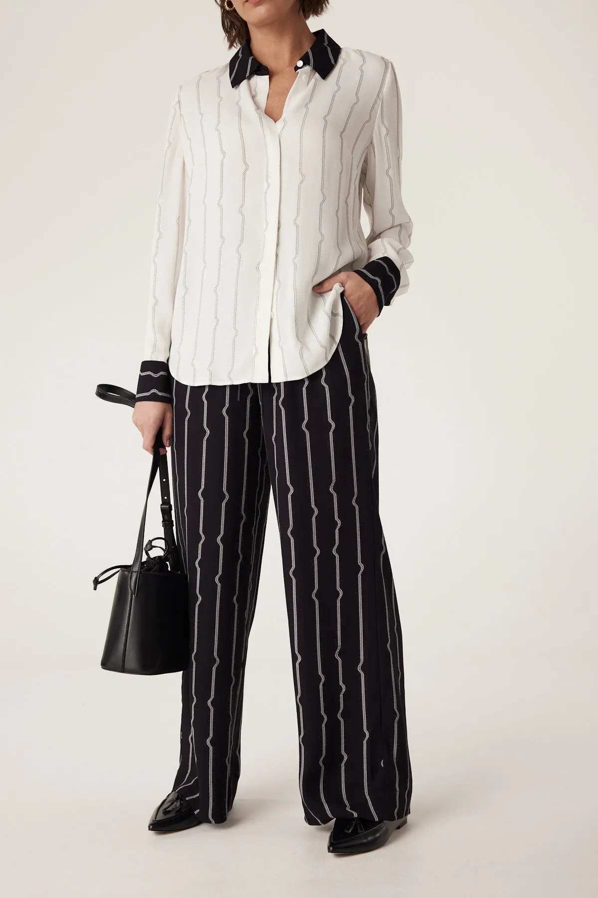 Allegra Stripe Pant - Pulse Print