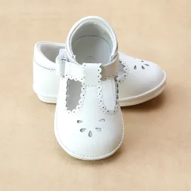 Angel Baby Girls T-Strap Scalloped Perforated Mary Jane