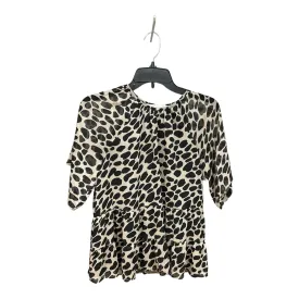 Animal Print Blouse Long Sleeve Loft, Size Petite   S