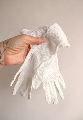 Antique White Lace Gloves