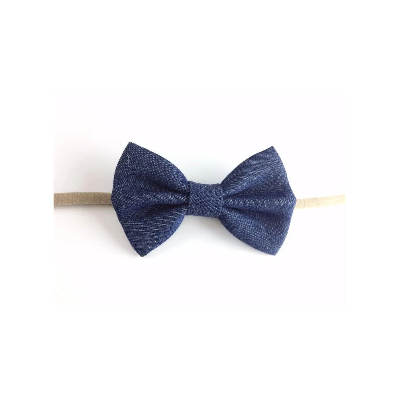 Baby Wisp Headband - Big Blue Denim Bow - 3M 