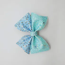 Blue Bees Bow, 4 Inches long