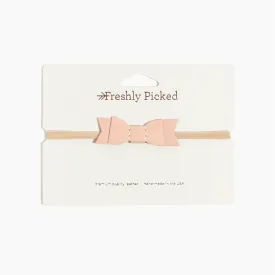 Blush Leather Bow Headband