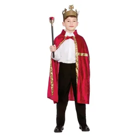 Childrens Burgandy Deluxe King Queen Robe & Crown Accessory