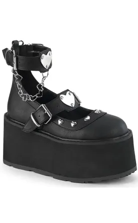 DAMNED-56 Platform Vegan Leather Mary Janes