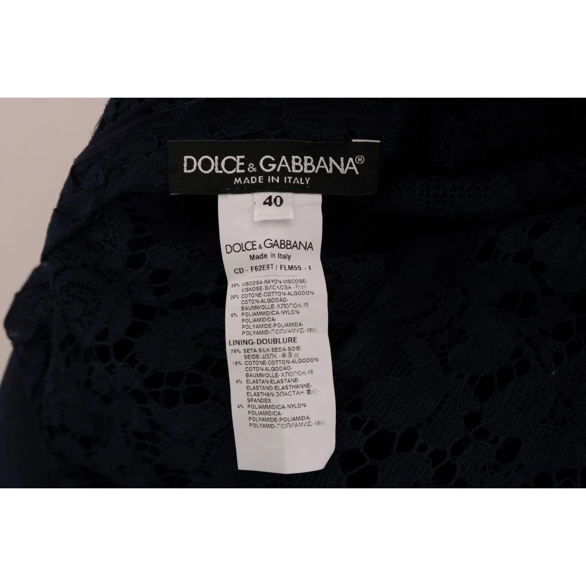 Dolce & Gabbana Elegant Floral Lace A-Line Dress