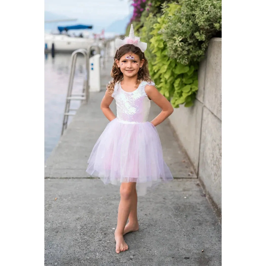 dreamy unicorn dress pink size 5-6