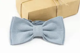 Dusty Blue Solid Bow Tie | Perfect for Weddings and Formal Occasions