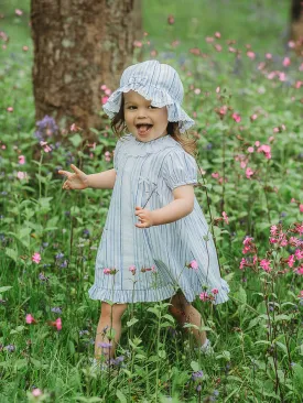 Exclusive to R&A by Sarah Louise Blue Stripe Dress with Sunhat