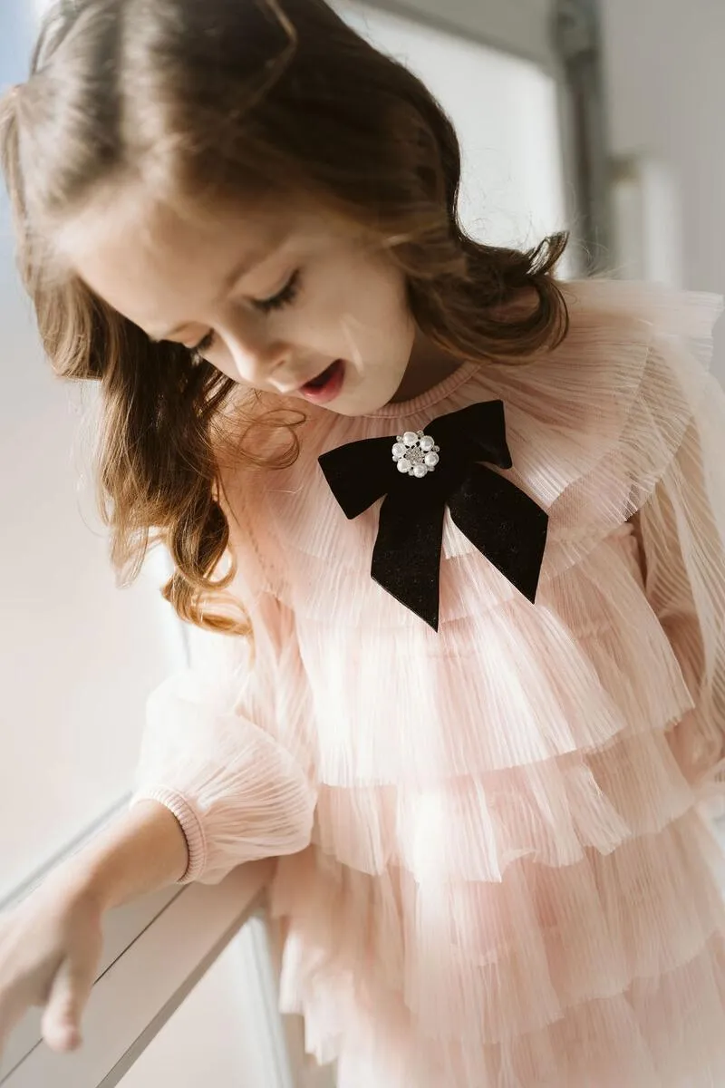 Girls Dress | Six Layered Dress - Pink | Petite Hailey