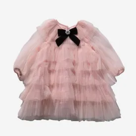 Girls Dress | Six Layered Dress - Pink | Petite Hailey