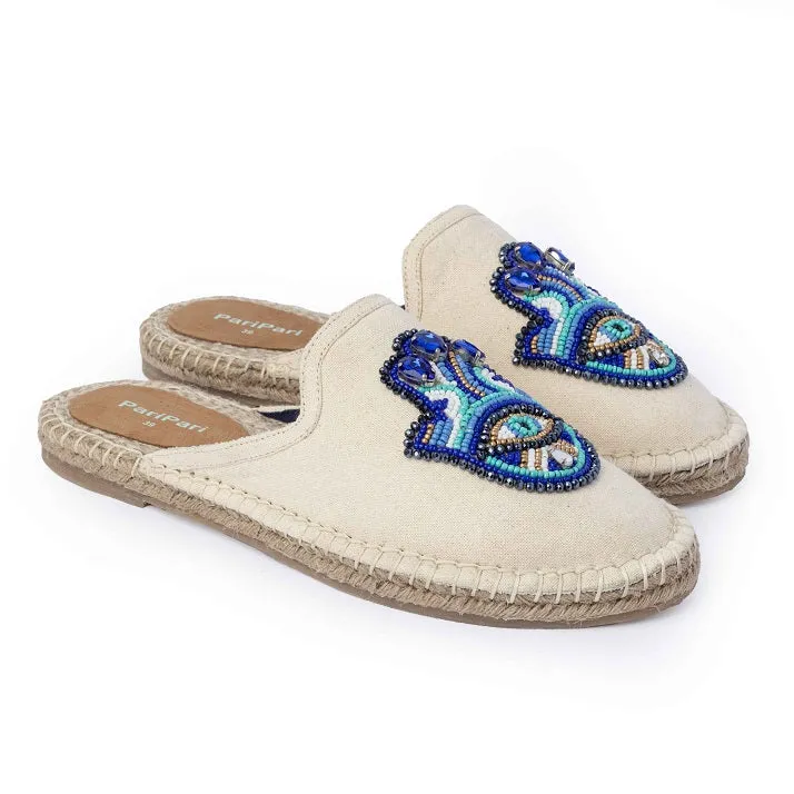 Hamsa Off white Espadrilles Flats