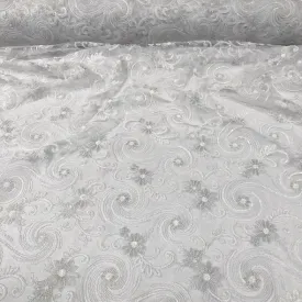 Jasmine Lace Wholesale Fabric in White