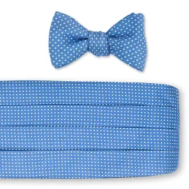 Light Blue Halstead Spots Cummerbund Set - CB4407