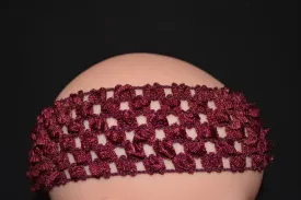 Maroon Crochet Headband