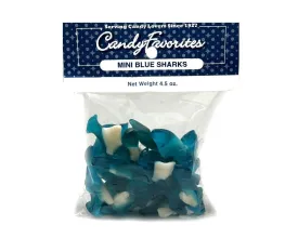 Mini Blue Gummi Sharks 4.5 oz. Peg Bags