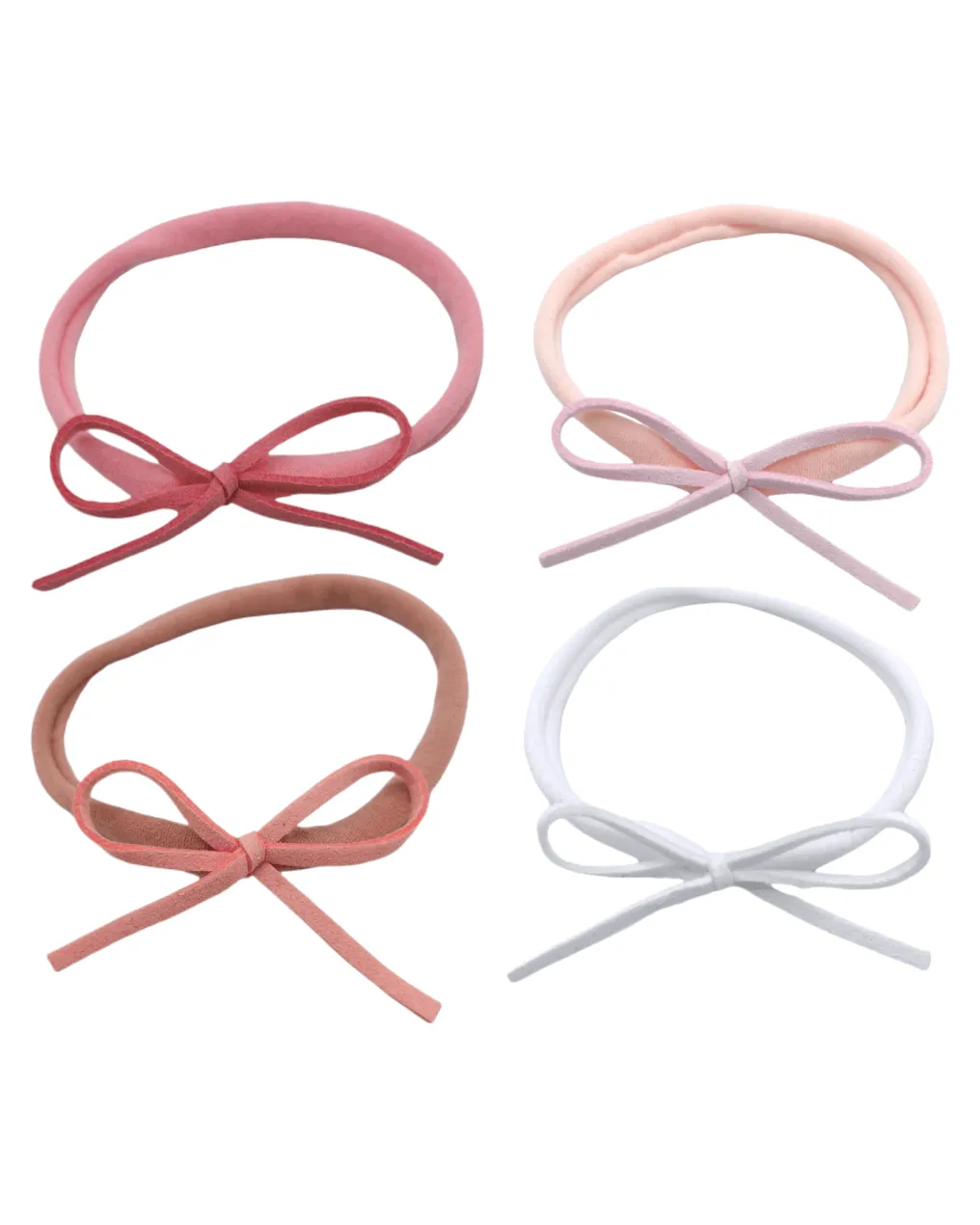 Pack of 4 - Mini Cord Dainty Bow Headband