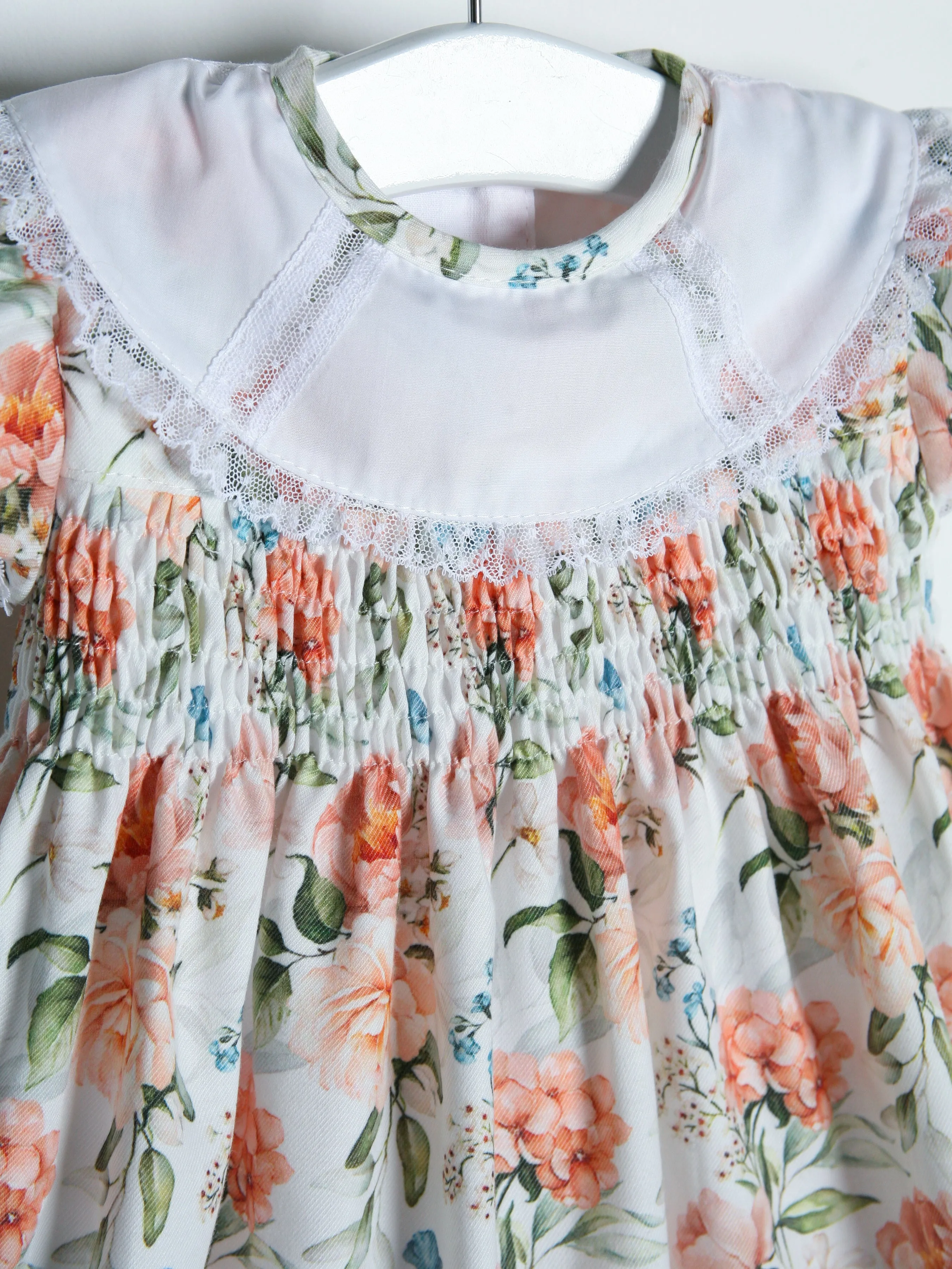 Rose & Albert Ivory Spring Floral Dress