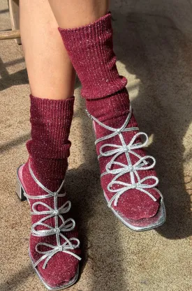 Winter Sparkle Socks (Wine)